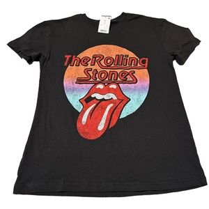 The Rolling Stones Womens XS Black Band T-shirt